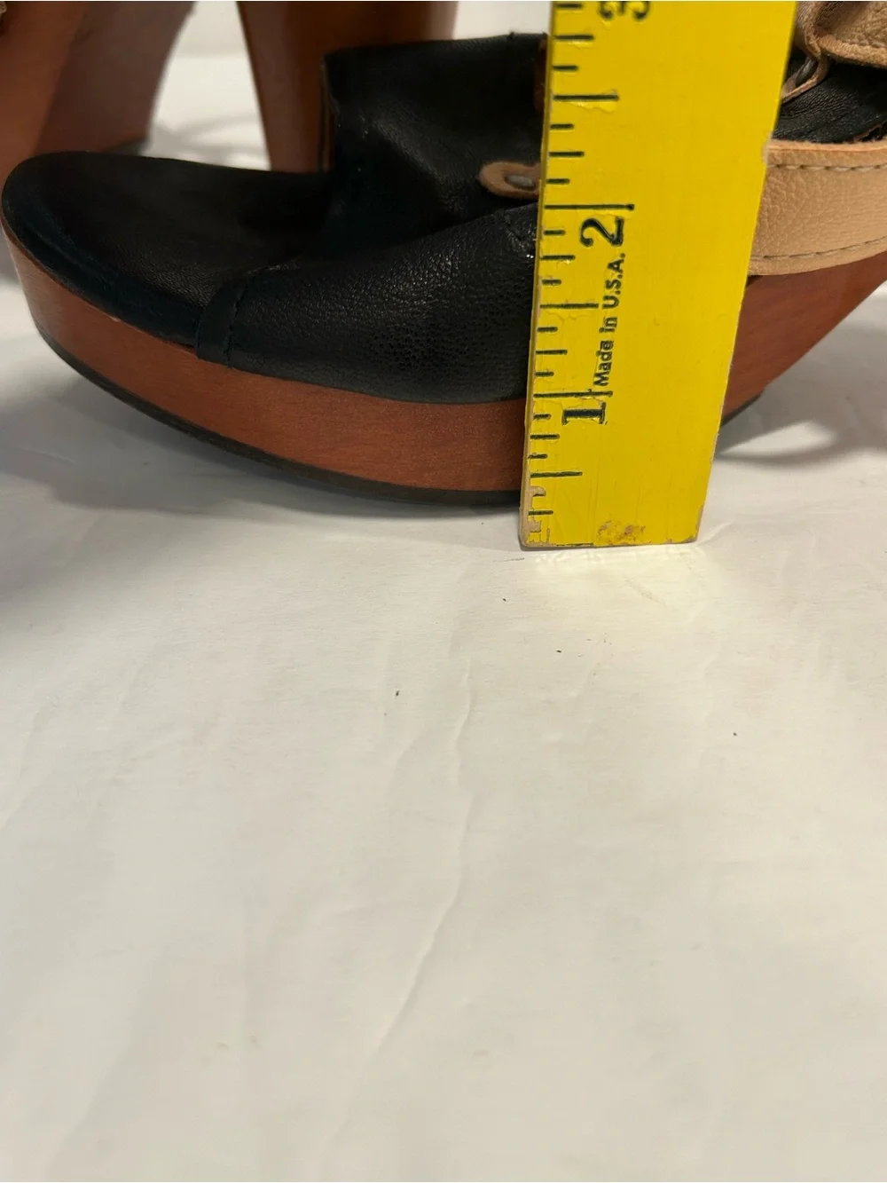 Chie Mihara Strappy Wooden Block Cone Heel Platform leather sandals EU 41|US11 - Picture 10 of 11